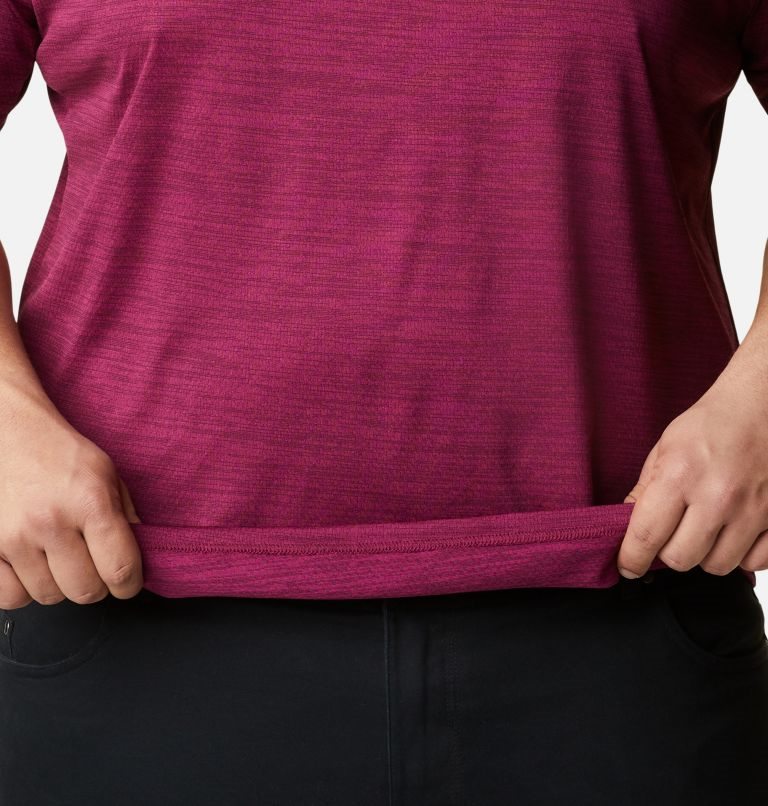 Men's Columbia Alpine Chill Zero Short Sleeve Crew T Shirts Fuchsia | Plus Size CA-LL3C6